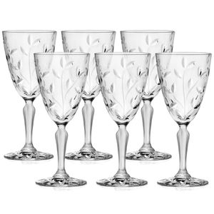Tacas vinho 06 pecas eco cristal 250ml laurus